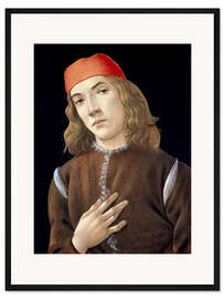 Gerahmter Kunstdruck Porträt eines jungen Mannes