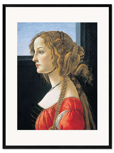 Stampa artistica con cornice Ritratto postumo di Simonetta Vespucci, 1476-1480