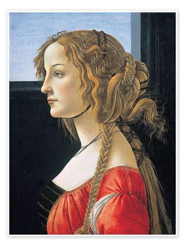 Póster Simonetta Vespucci retrato póstumo, 1476-1480