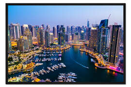 Gerahmter Kunstdruck Dubai Marina, Dubai, Vereinigte Arabische Emirate