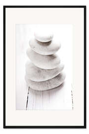 Gerahmter Kunstdruck Hot Stone Massage