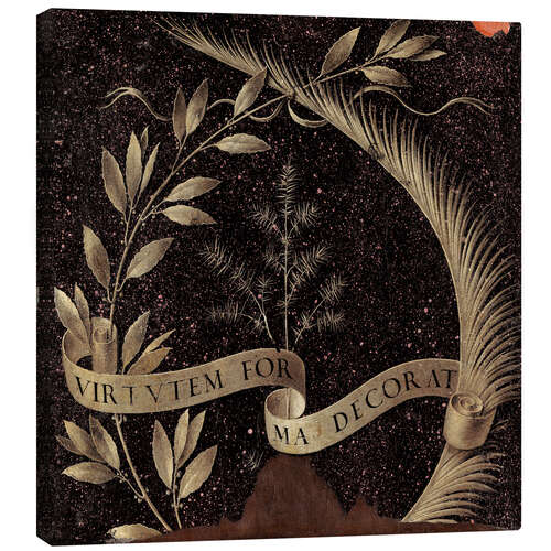 Canvastavla Laurel wreath palm trees and juniper
