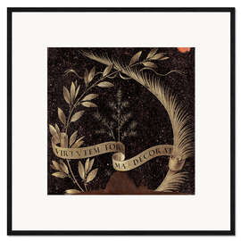 Inramat konsttryck Laurel wreath palm trees and juniper