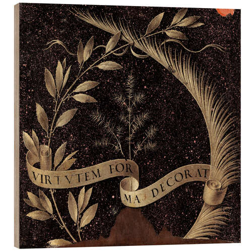 Quadro de madeira Laurel wreath palm trees and juniper