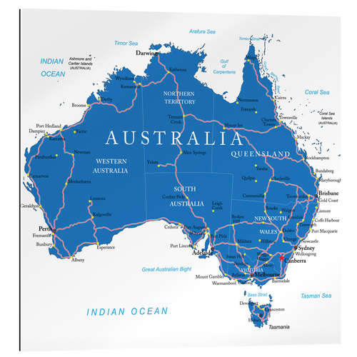 Gallery print Australia - Political Map