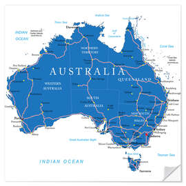 Wall sticker Australia - Political Map