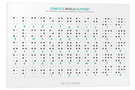 Foam board print Braille - Alphabet (English, not actual braille)