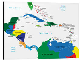 Magnettafel Lateinamerika - Politische Karte