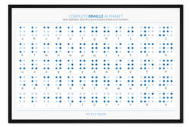Gerahmter Kunstdruck Braille-Alphabet