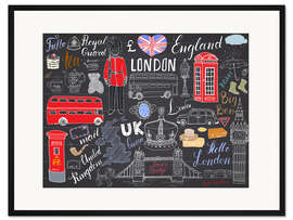 Gerahmter Kunstdruck London auf einen Blick