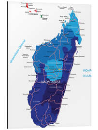 Magnettafel Madagaskar - Politische Karte