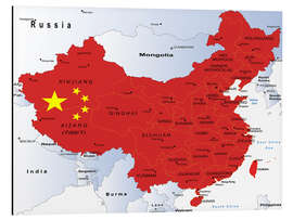 Magnettafel China - Politische Karte