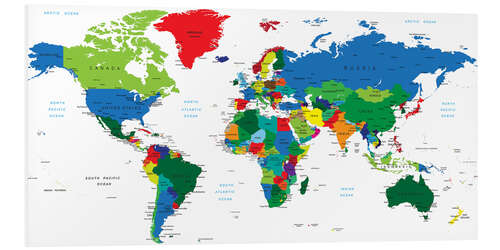 Foam board print World political map (2006)