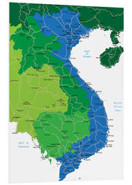 Foam board print Vietnam - Political Map