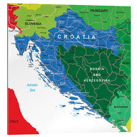 Galleriprint Croatia - Political Map