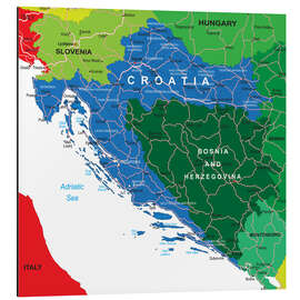 Magnettafel Kroatien - Politische Karte