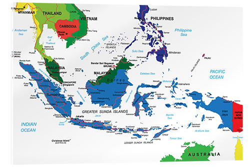 Cuadro de metacrilato Indonesia - Political map, before 2002