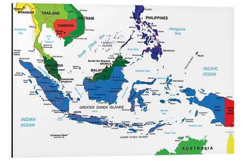 Cuadro de aluminio Indonesia - Political map, before 2002