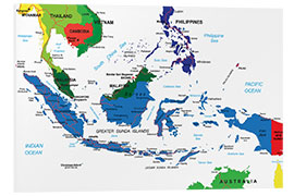 Foam board print Indonesia - Political map, before 2002