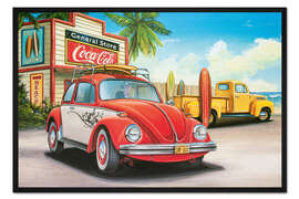 Gerahmter Kunstdruck Go Surfing