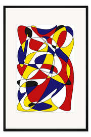 Gerahmter Kunstdruck Mondrian und Gauss