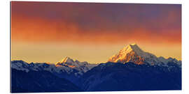 Gallery print New Zealand Mount Cook Sunset