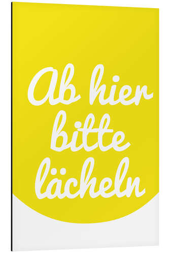 Obraz na aluminium Bitte lächeln (German)