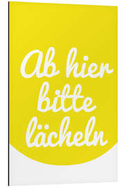 Alumiinitaulu Bitte lächeln (German) - Ohkimiko