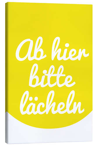 Obraz na płótnie Bitte lächeln (German)