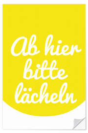 Wandsticker Bitte lächeln