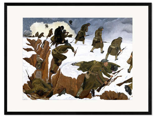 Stampa artistica con cornice Rifles at Marcoing