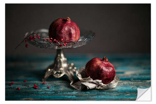 Selvklebende plakat Still Life with Pomegranate