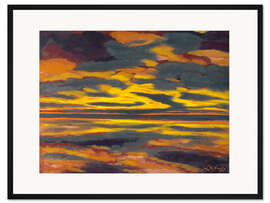 Gerahmter Kunstdruck Meer in der Dämmerung