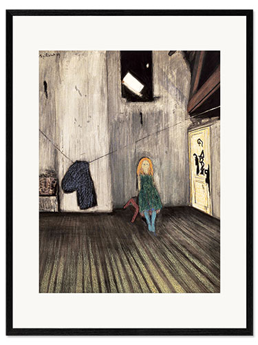 Ingelijste kunstdruk Alone
