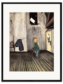 Kunsttryk i ramme Alone