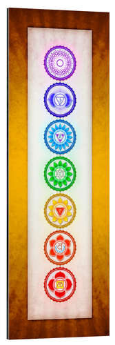 Aluminium print The Seven Chakras Series 6 - Colour Variant Golden Yellow