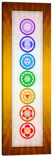 Canvas-taulu The Seven Chakras Series 6 - Colour Variant Golden Yellow