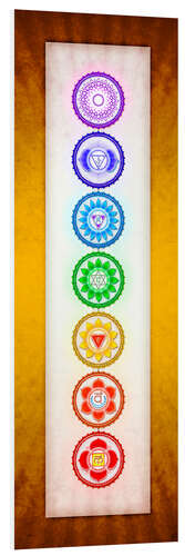 Foam board print The Seven Chakras Series 6 - Colour Variant Golden Yellow