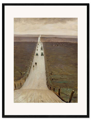 Impresión de arte enmarcada The Road from Arras to Bapaume