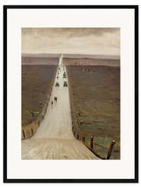 Impresión de arte enmarcada The Road from Arras to Bapaume - Christopher Nevinson