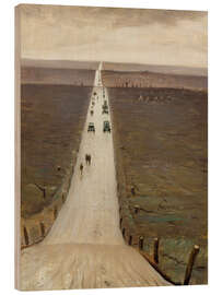 Holzbild Die Straße von Arras nach Bapaume - Christopher Nevinson