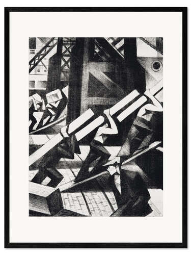 Stampa artistica con cornice loading the ship