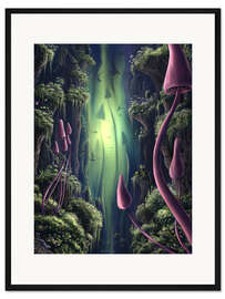 Gerahmter Kunstdruck Wald der 1000 jährigen Pilze