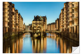 Selvklebende plakat Hamburg Speicherstadt