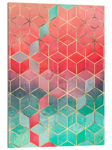 Gallery print Rose And Turquoise Cubes