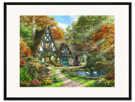 Gerahmter Kunstdruck das Herbsthäuschen