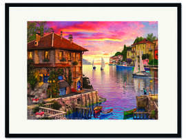 Gerahmter Kunstdruck Der Mittelmeerhafen