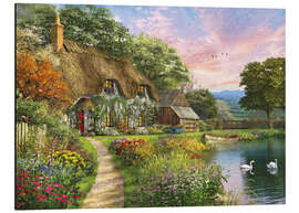 Aluminium print Sunset Country Cottage