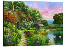 Magnettafel Landhaus bei Sonnenuntergang