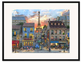 Gerahmter Kunstdruck Straßen von Paris
